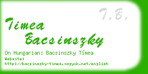 timea bacsinszky business card